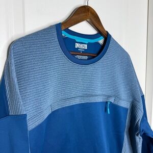 Duluth Trading Co Mens L Blue Polyester Long Sleeve Crewneck Sweatshirt Pocket